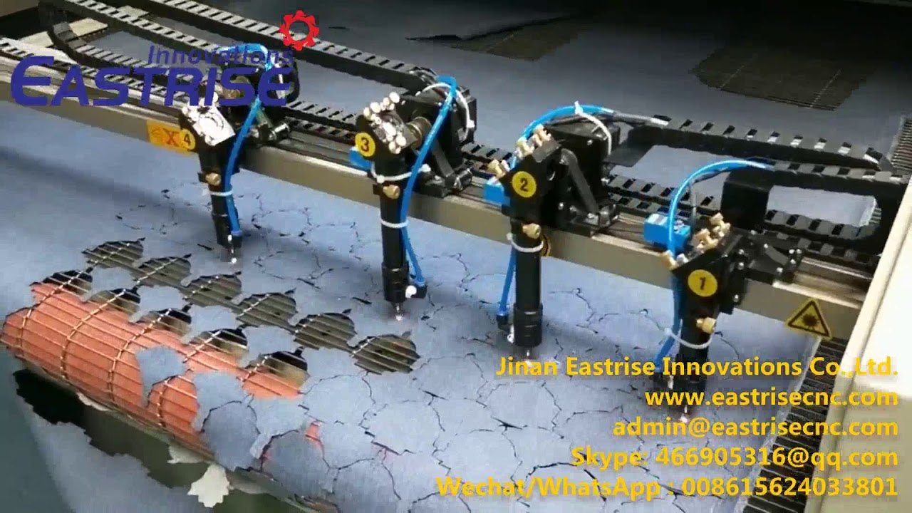 laser cutter with 4 heads