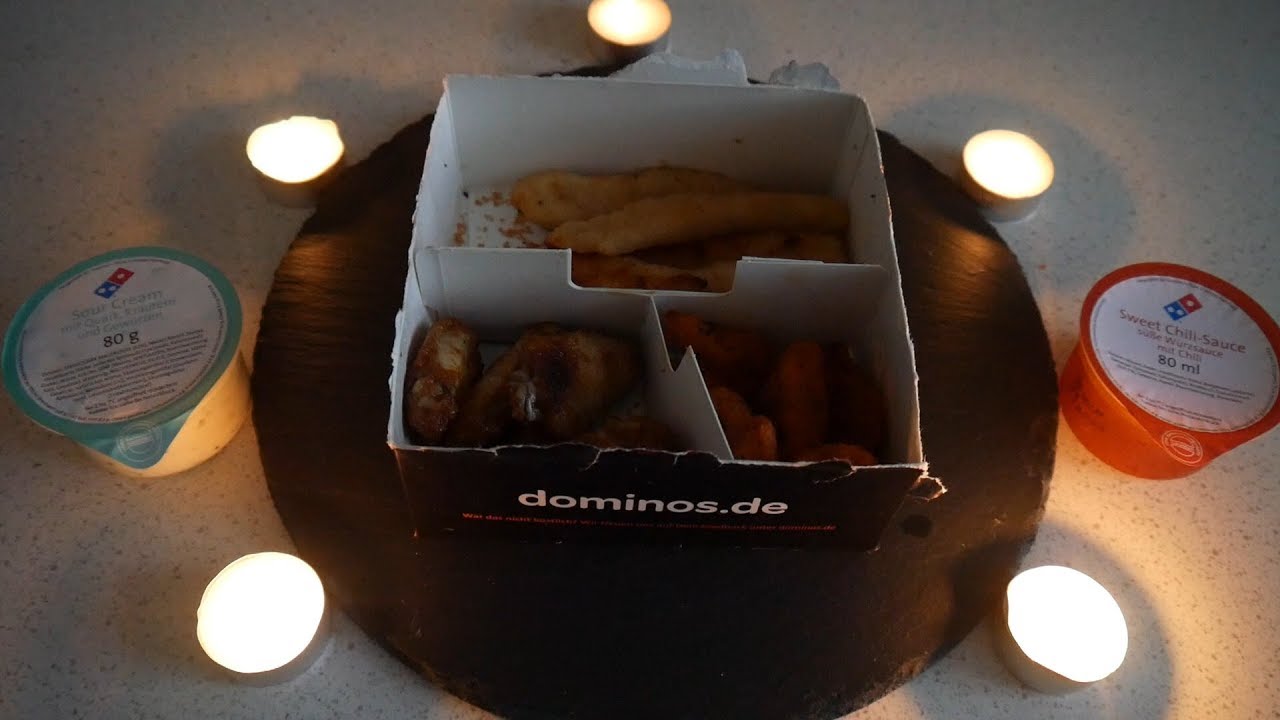 ASMR Eating Sounds | Domino's Taste Test | Chicken Wings, Chicken Strippers, Chicken Kickers