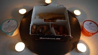 ASMR Eating Sounds Domino s Taste Test Chicken Wings Chicken Strippers Chicken K