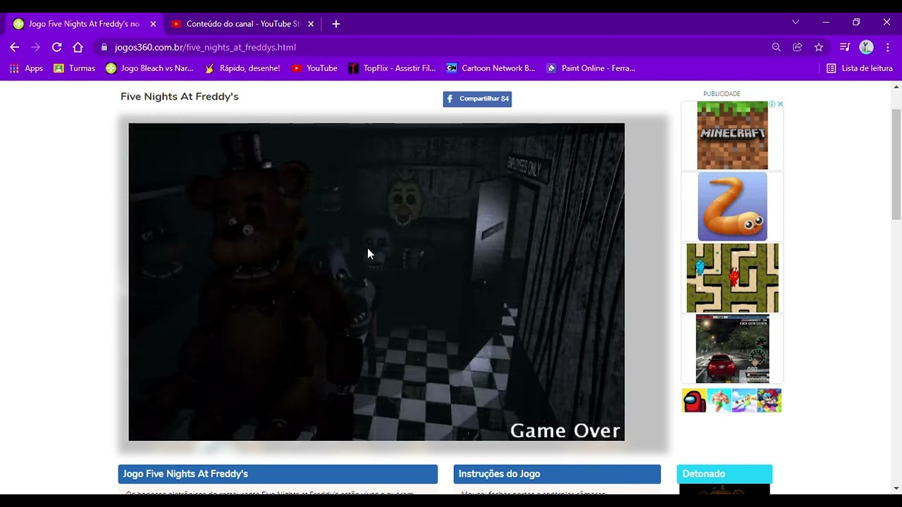 Jogo Five Nights At Freddy's no Jogos 360 Google Chrome 2022 02 02 09 31 30  