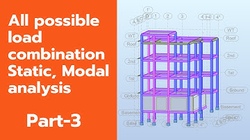 How to create load combination: Static and modal analysis on Autodesk Robot seismic load Part-3