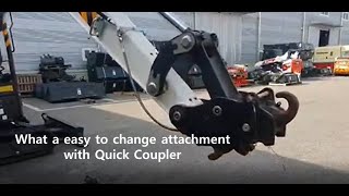 Bobcat with quick coupler practice