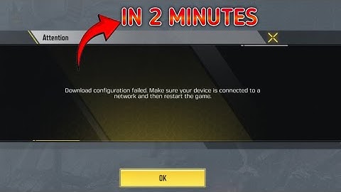 How to Solve Download Configuration Failed Problem in Call of Duty Mobile #Codm