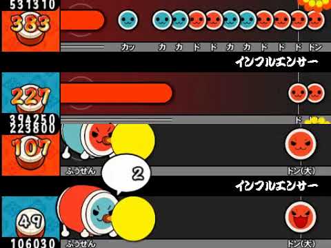【太鼓さん次郎】インフルエンサー 全難易度同時再生