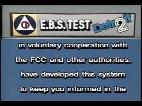 Emergency Broadcast System EBS Test On WJBK TV 1987 