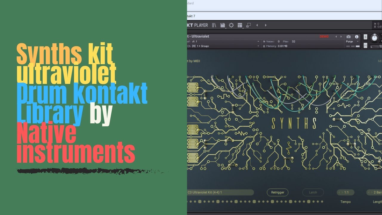 SYNTHS Kit Ultraviolet Drum Kontakt Library by Native Instruments 