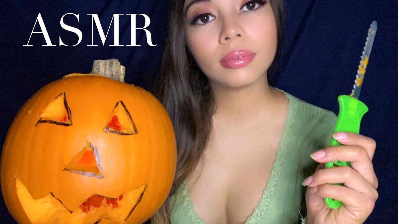 ASMR Relaxing Pumpkin Carving Sounds