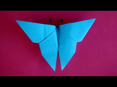 Schmetterling Basteln Mit Papier Einfaches Origami Falten Mit Kindern Youtube