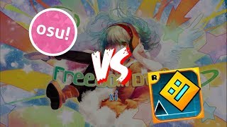 Freedom Dive comparison: Osu! vs Geometry Dash