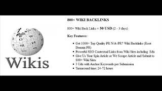 800+ WIKI BACKLINKS | 2017 SEO Submissions