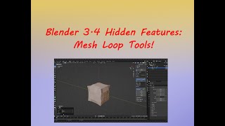 Celebrity Blender 3.4 Hidden Features: Mesh Loop Tools! Wealth