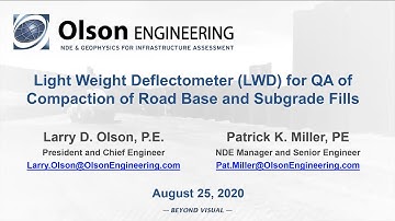 The Olson Instruments Light Weight Deflectometer: Theory & Live Demo