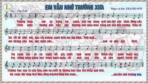 Em vẫn nhớ trường xưa (ST: Thanh Sơn) - Karaoke học hát theo nhạc đàn - Âm nhạc lớp 5 sách Cánh diều