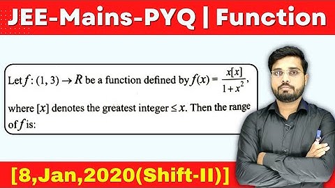 JEE Mains 2020 PYQ [8,Jan,2020(Shift-II)] || Find the Domain of the function || Jee Mains PYQ