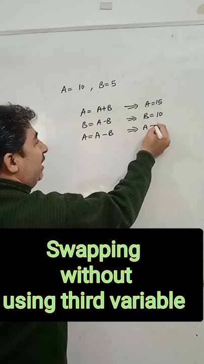#swapping values of two variables without using third variable. # ...