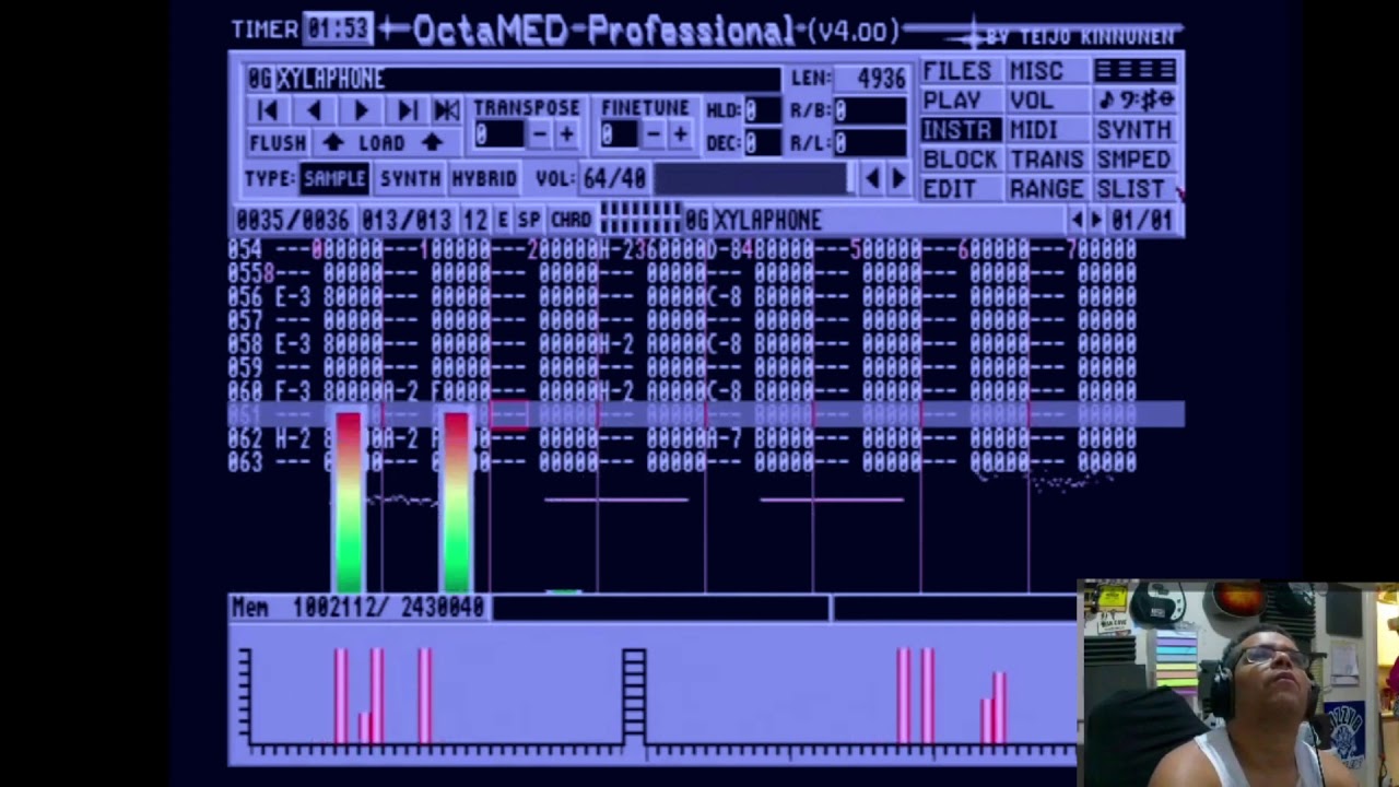 Commodore Amiga Octamed Jam : Workflow  1 5 hour Part 6