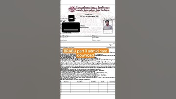brabu part 3 admit card 2022-25: bihar university part 3 admit card released, download like this