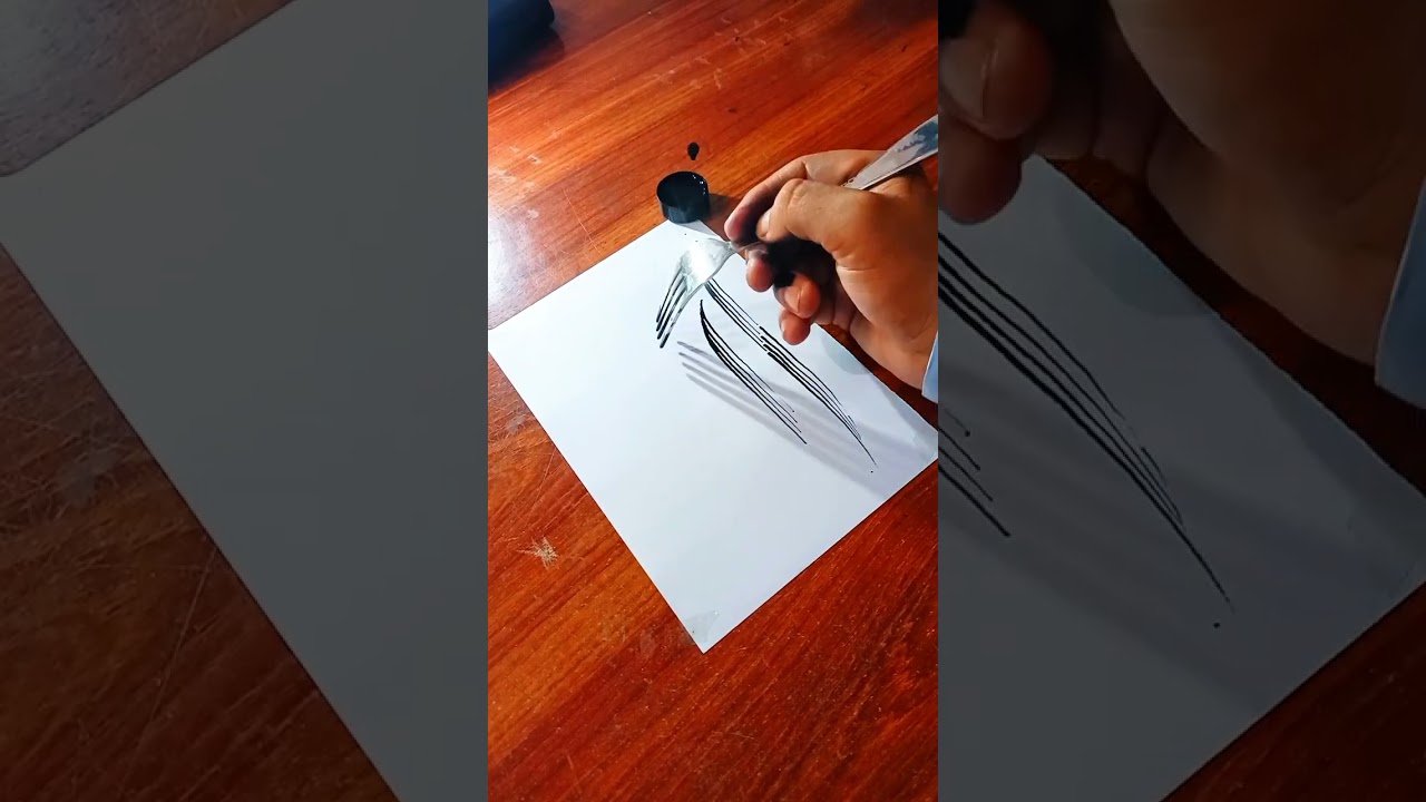 From an Ordinary Spoon to Allah Name Artwork 🤍✨ | Arabic Art #Shorts