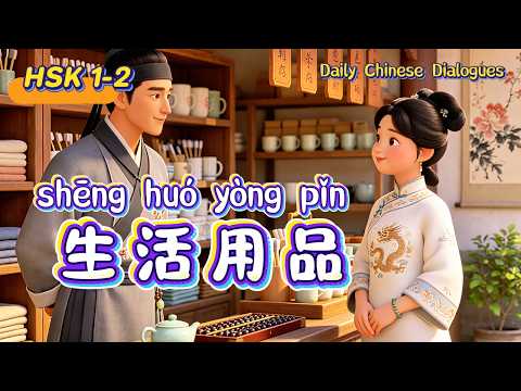 Mua đồ dùng hàng ngày | HSK 1-2 | Hội thoại tiếng Trung đơn giản hàng ngày