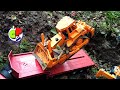 Attrezzature edili di BRUDER Avventure con escavatore, autogru e bulldozer nella foresta