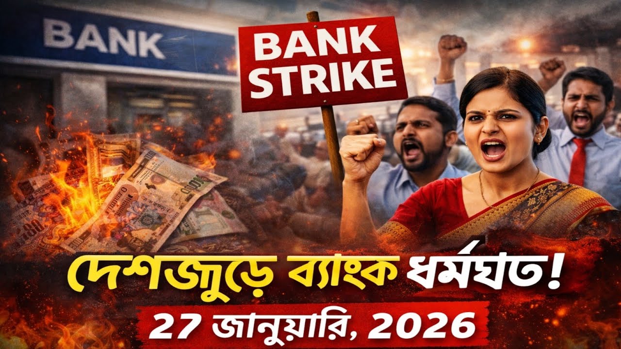 ২৭ জানুয়ারি দেশজুড়ে ব্যাঙ্ক ধর্মঘট! বড় ঘোষণা UFBU-র | Bank Strike India 2026