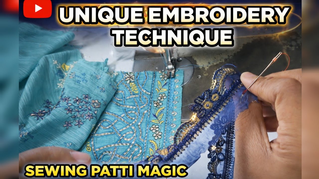 Amazing Sewing Patti Embroidery | Unique Stitching Technique for Beginners