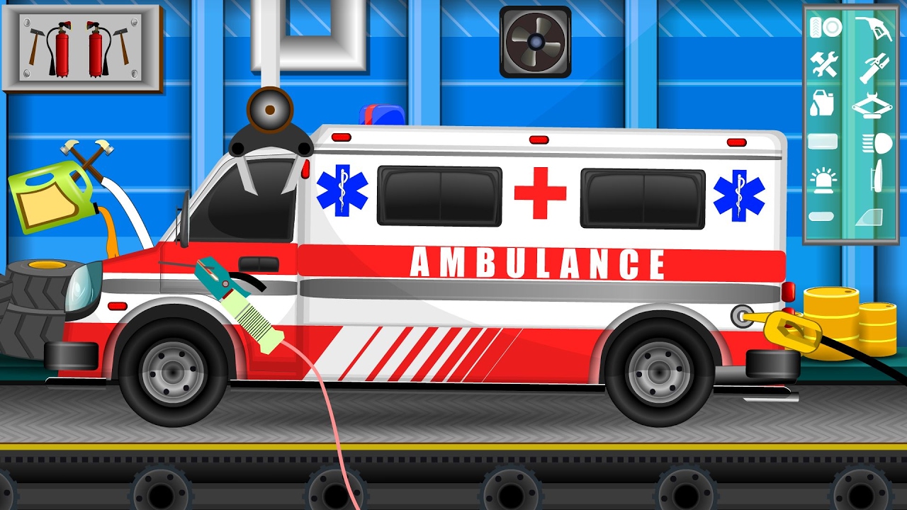 Ambulance Car Garage | Videos for Kids | Cartoon Cars for Children ...