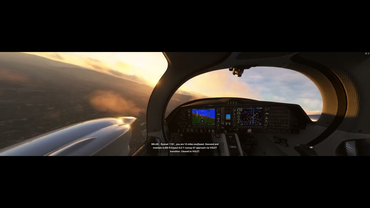 Sunset Flight from Venice MSFS2020 DIAMOND ULTRAWIDE screen