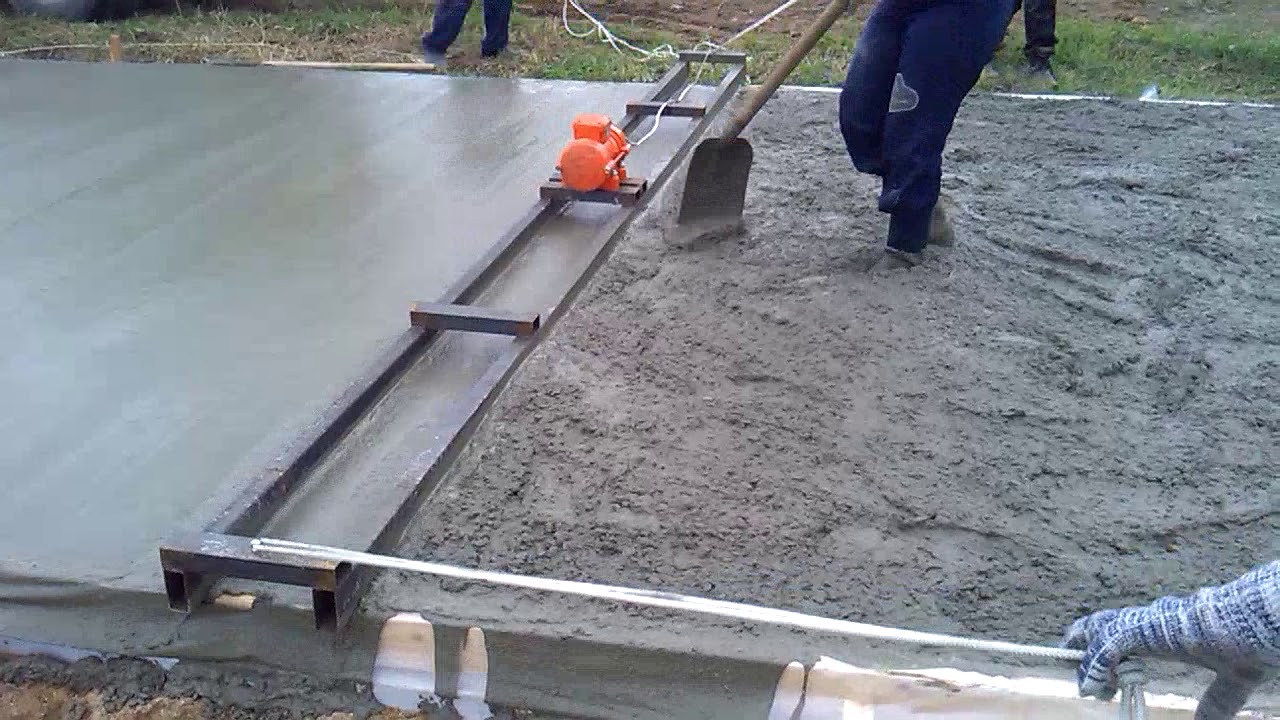 Виброрейка из шлифмашинки для заглаживания бетона своими руками