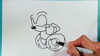 How To Draw Sonic Running - Draw Along