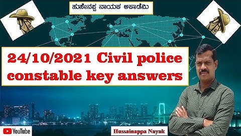 24/10/2021 Civil police constable key answers
