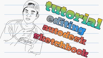 tutorial line art autodesk sketchbook cara membuat sketsa foto