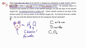 V.13 Subscripts in a Chemical Formula