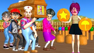 Scary Teacher 3D Nick and Tani vs Granny Troll Change Gender Hello Neighbor with Honeycomb Candy Fun