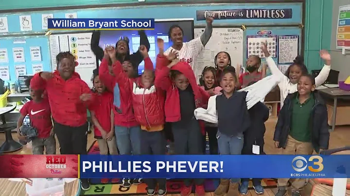William Bryant School students cheer on Phillies