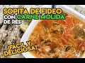 Receta de Sopa de Fideo con Carne Molida de Res ¡Fácil y Deliciosa!