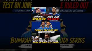 Big Team India Update 😱 Virat Kohli Fitness Test | Hardik Pandya Out? | India Squad News #shorts#fyp
