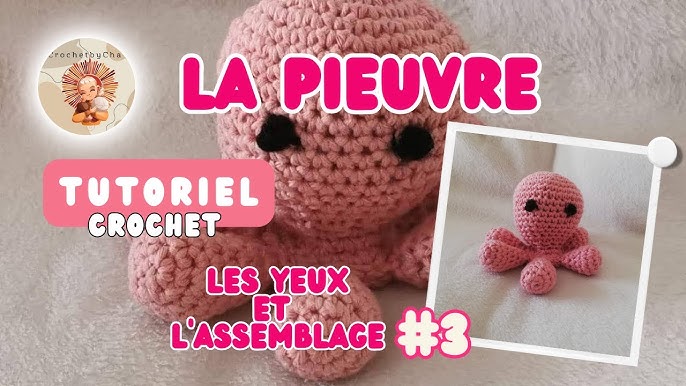 Mini doudou pieuvre, léger aux tentacules crocheté ⋆ La boutique