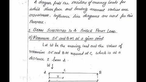 Lecture 3. Influence line diagram