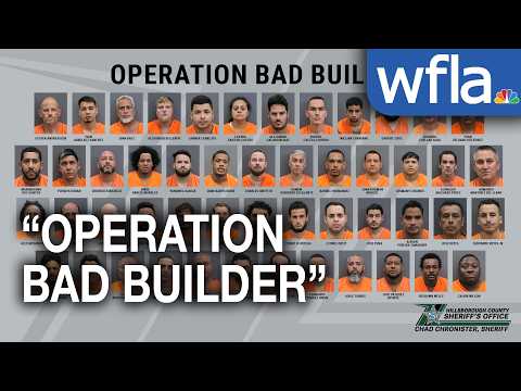 50 arrested in Hillsborough County operation targeting unlicensed contractors: HCSO
