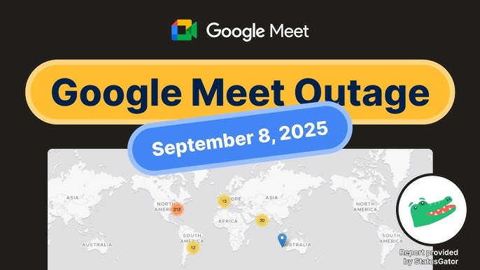 🚨 Google Meet Outage – September 8, 2025 - YouTube
