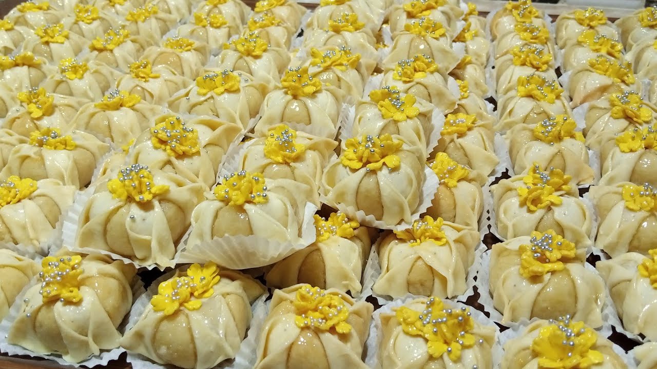 حلويات اللوز ,حلوة الوردة او الياسمينة مع جميع التفاصيل