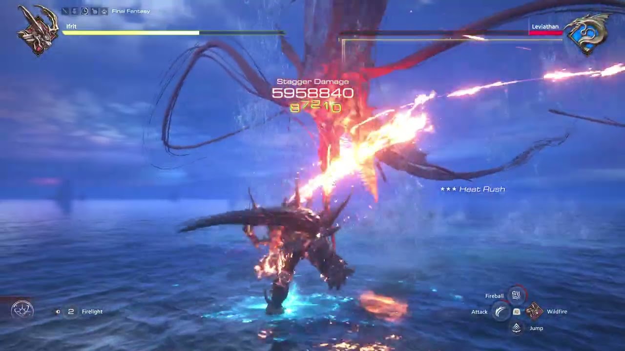 FINAL FANTASY XVI - Rising Tides Eikon Battle Ifrit vs Leviathan