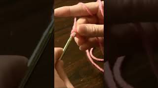 How to Make a Double Crochet Stitch - Left Handed Crochet