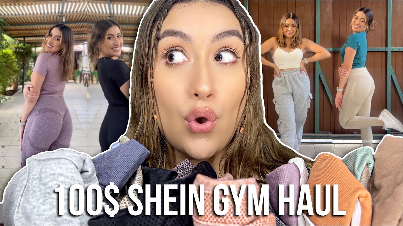 ALL YOU CAN GET WITH 100$ IN SHEIN GYM WEAR HAUL  Shein activewear try on  haul 2023 🏋🏻‍♀️💪🏼 
