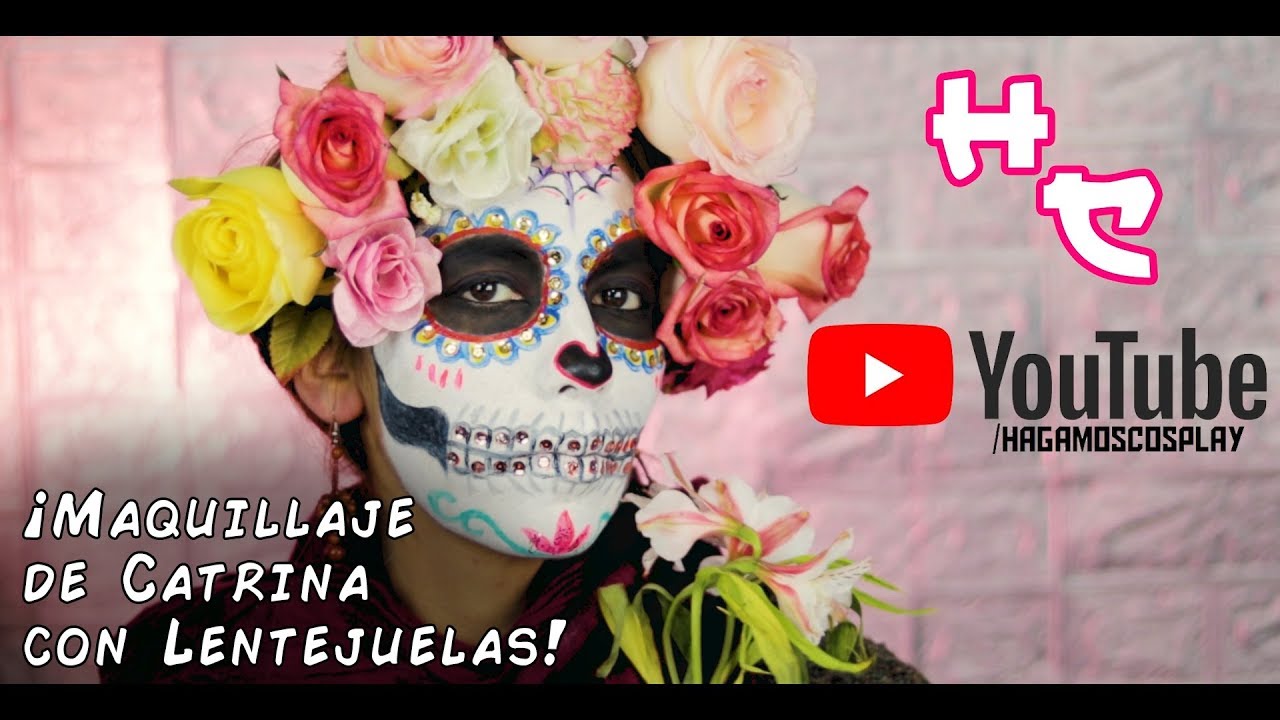 ¡Hagamos un maquillaje de Catrina adornado con lentejuelas!