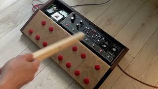 Not Moog Not Taurus (Behringer Toro + DIY MIDI controller inside a wooden case)