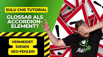 SEO Accordion als Glossar mit Twig und Toogle Checkbox im Sulu CMS