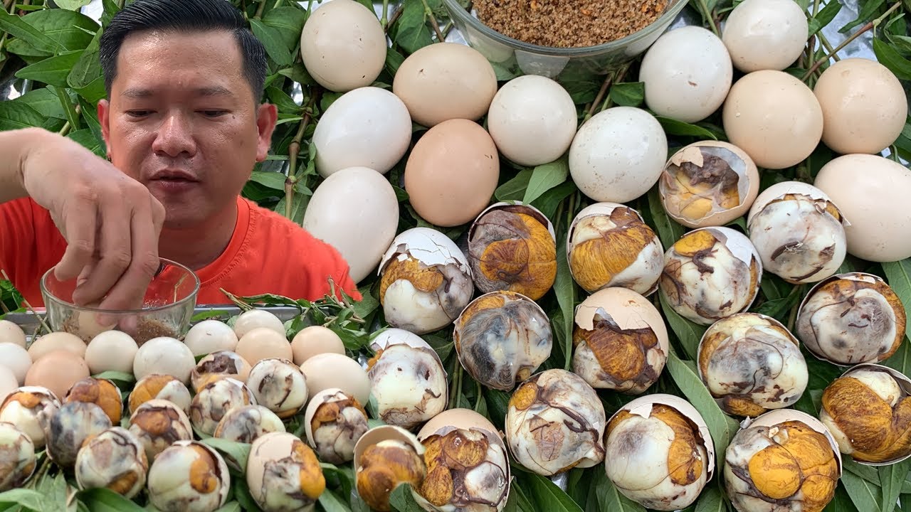 Ăn 30 Trứng Gà Lộn Luộc Nước Dừa | Ăn Youtube - youtube