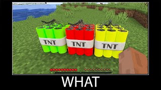 : Minecraft wait what meme part 167 realistic TNT Explosions